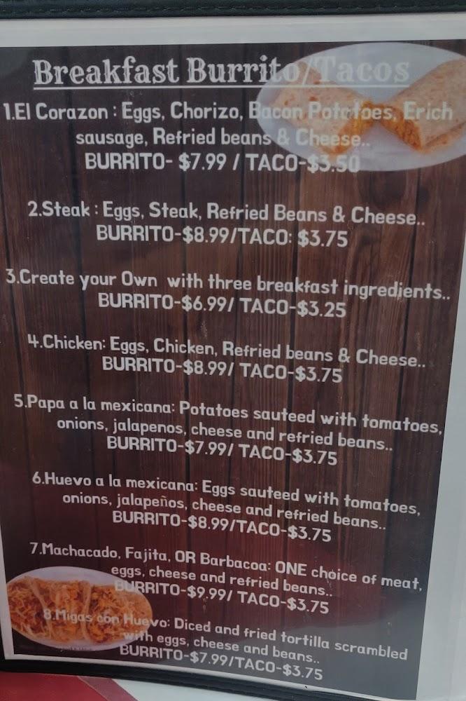 El Corazon Taqueria Menu image 3